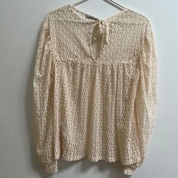 Zara Embroidered Tulle Top S - Picture 13 of 13